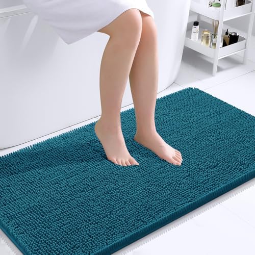 OLANLY Bathroom Runner Rugs 44x24, Extra Soft Absorbent Chenille Bath Rugs