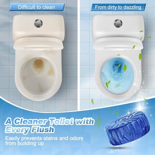 KIISIISO Toilet Bowl Cleaner Tablets,30 Pack, Auto Cleaning, Long-Lasting