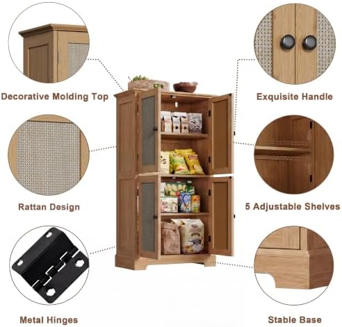 ChooChoo Bathroom Floor Cabinet with Adjustable Shelves