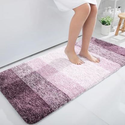 OLANLY Bathroom Runner Rug 45x27, Extra Soft Absorbent Microfiber Bath Rugs