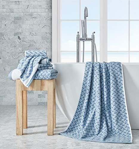 Nautica - Cotton Bath Towel Set with Hand Towels & Washcloths, 6-Piece Set