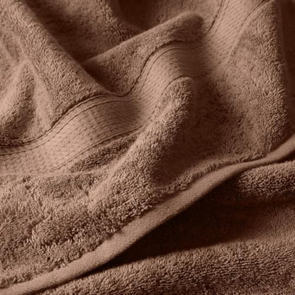 Superior Egyptian Cotton Plush & Absorbent, Bath Towel Set of 4, Chocolate