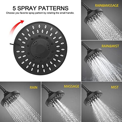 FEELSO Shower Head with Shower Filter, Filtered Shower Head for Hard Water