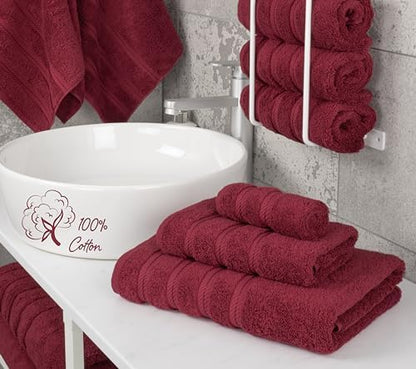 American Soft Linen 100% Cotton Luxury Turkish Towels, 3 Piece Towel Set
