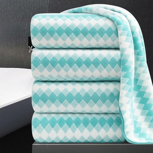 4 Piece Extra Large Bath Towel Set Oversized Bath Sheet 35"x70" Bathroom Towel Set Soft Highly Absorbent & Quick Dry Premium Bath Towel for Bathroom 600GSM Shower Towel Spa Gym Hotel,Teal