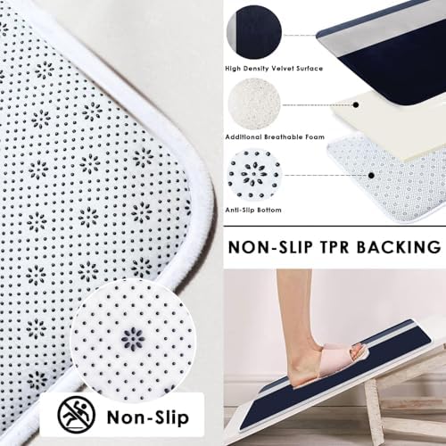 Bathroom Sets with Shower Curtain and Rugs 4 Pcs, Geometric