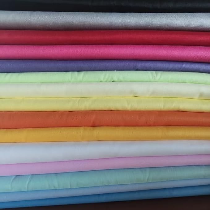 7 pcs 20" x 20" Cotton Fabric DIY Making Supplies Quilting Patchwork Fabric Fat Quarter Bundles DIY for Quilting Cotton Patchwork Cushions (16COLORS, 20" x 20")