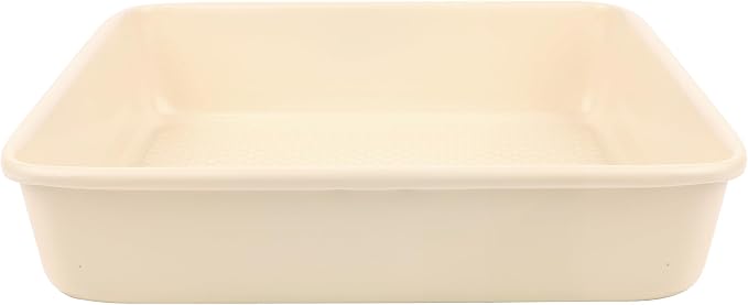 David Burke 9" Square Bake Pan, Carbon Steel, Non-Stick, PFTE & PFOA Free, Oven Safe – Cream