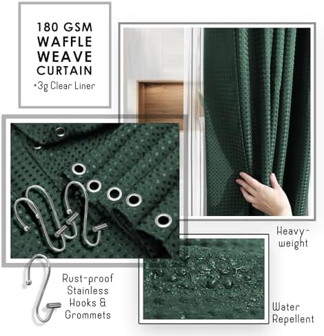Clara Clark Bathroom Set, Bathroom Sets with Shower Curtain and Rugs