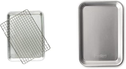 Nordic Ware Naturals® Quarter Sheet with Oven-Safe Nonstick Grid & 1/8 Sheet Pan, 1-Pack, Aluminum