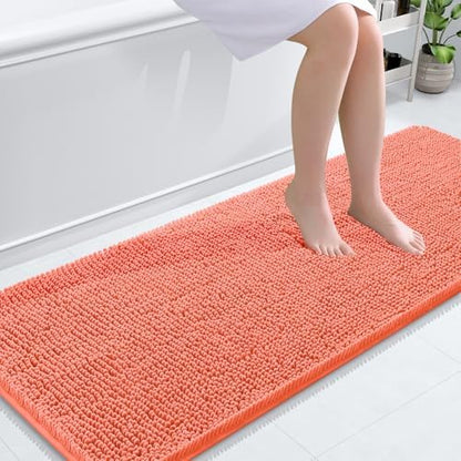 OLANLY Bathroom Runner Rugs 59x24, Extra Soft Absorbent Chenille Bath Rugs
