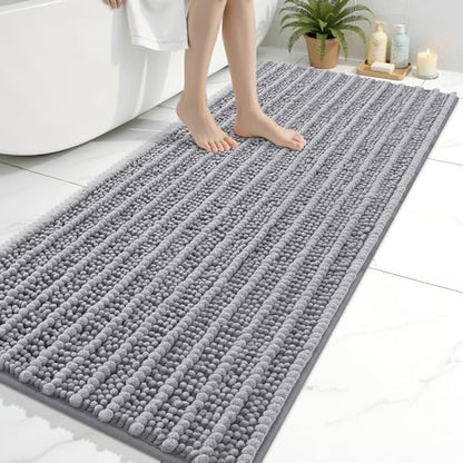 Arotive Bathroom Rugs Mat 54x24, Soft Absorbent Chenille Shaggy Bath Mat