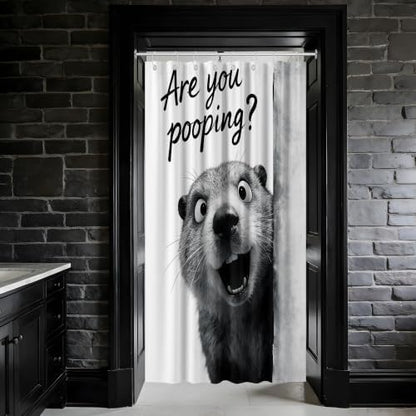 Small Stall Shower Curtain Rv are You Pooping Otter, 36 x 72 Inchs