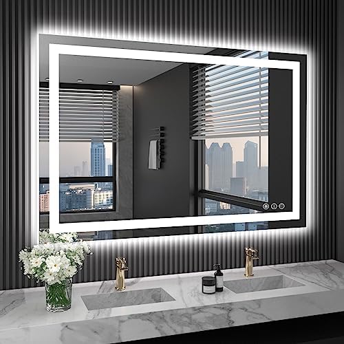 LOAAO 40"X32" LED Bathroom Mirror with Lights, UL Listed