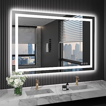LOAAO 40"X32" LED Bathroom Mirror with Lights, UL Listed