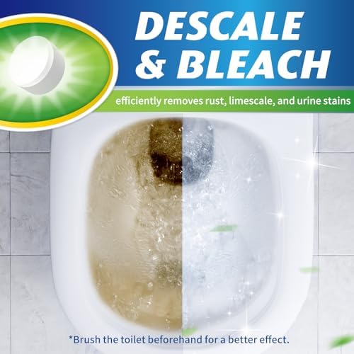 Ksend Toilet Bowl Cleaner Tablets 20 Pack, Auto Bleach, Powerful Cleaning