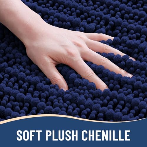 Arotive Bathroom Rugs Mat 40x32, Soft Absorbent Chenille Shaggy Bath Mat