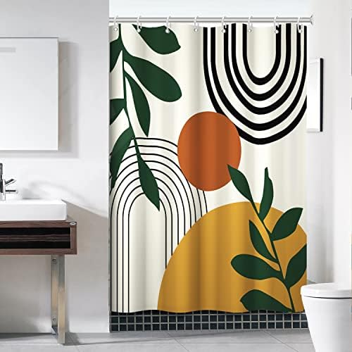 Boho Sun Shower Curtain with Hooks for Bathroom 54x72 Inch