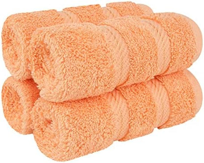 American Soft Linen 100% Cotton Luxury Turkish Towels, 4 PC Washcloth Set