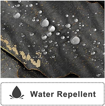 AWERT Dreamy Ink Art Black Glod Marble Shower Curtain for Bathroom Modern High Definition Printing Waterproof Shower Curtain with Hooks Bathroom Decor 72x78inch