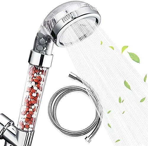 Nosame® Shower Head with Hose, Filter Filtration High Pressure Water Saving 3 Mode Function Spray Handheld Showerheads for Dry Skin & Hair
