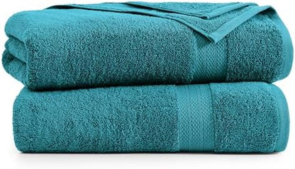LANE LINEN Bath Sheets 2 Pack Oversized Soft Absorbent - Sea Port