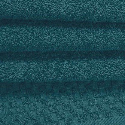 MyOwn Ultra Soft 3 Pack Cotton Towel Set, Contains a Bath Towels 28x55 inch, a Hand Towels 16x24 inch & a Wash Coths 12x12 inch, Ideal Everyday use, Compact & Lightweight - Teal