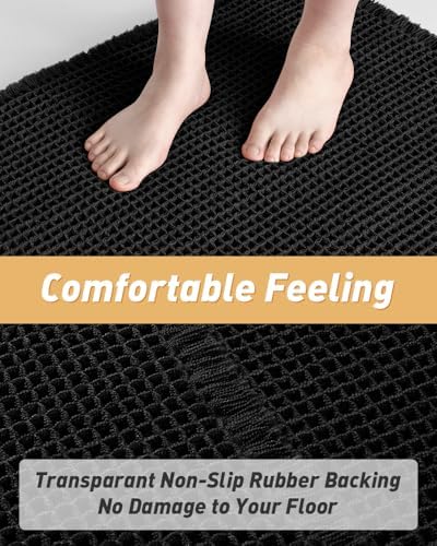 Upgraded Waffle Bath Mat Ultra Absorbent Non Slip Bathroom Mat, 20" x 32"