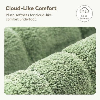 GRANNY SAYS Sage Green Bathroom Rug 24" x 36", Non-Slip Bath Mat