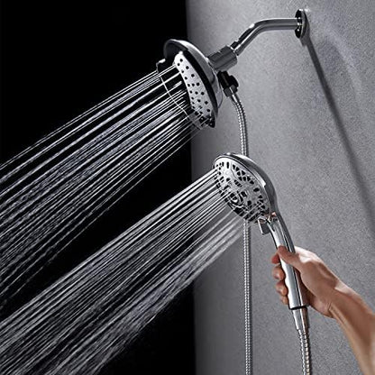 INAVAMZ 2 in 1 Shower Head with Handheld Combo High Pressure Silver 2.5 GPM