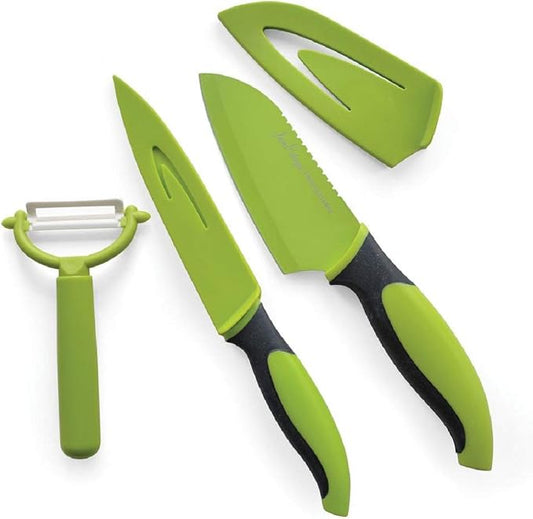 Jean-Patrique 3 Piece Chef’s Non-Stick Green & Black Prep Set