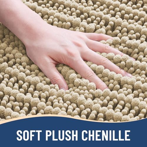 Arotive Bathroom Rugs Mat 40x32, Soft Absorbent Chenille Shaggy Bath Mat