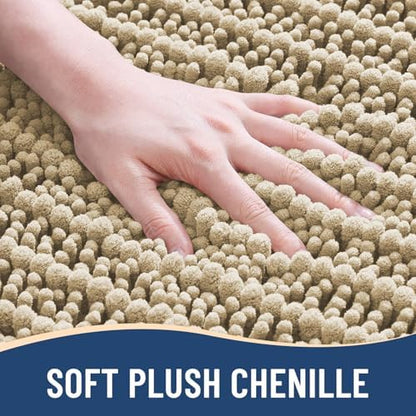 Arotive Bathroom Rugs Mat 47x17, Soft Absorbent Chenille Shaggy Bath Mat