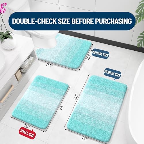 OLANLY Bathroom Rugs Mat 30x20, Extra Soft Absorbent Microfiber Bath Rugs