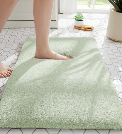 MINIDEAR Bathroom Rugs 36x24 Sage Green - Thick Memory Foam Bath Mat, Ultra Soft & Plush Fluffy, Non-Slip, Quick Dry, Absorbent Washable Floor Microfiber Mat for Tub, Home Decor Accessories