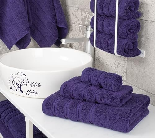 American Soft Linen 100% Cotton Luxury Turkish Towels, 3 Piece Towel Set