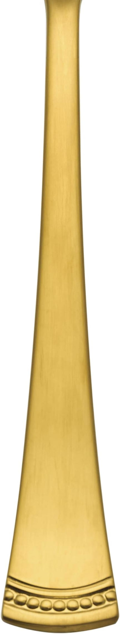 Lenox Silverware Set, Portola Satin Gold 5-Piece Hostess Set, 18/10 Stainless Steel, Dishwasher Safe, Flatware Kitchen Utensils, Cutlery Sets, Spoons and Forks, Kitchen and Dining (Gold, 5 Pieces)