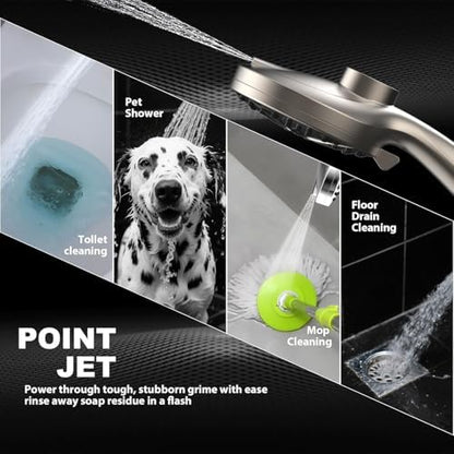 12-Inch High Pressure Rain Shower Head with Handheld Spray Combo, Magnetic