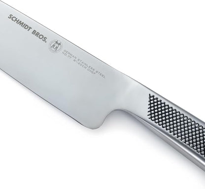 Schmidt Brothers - Gridiron Series - 10-Piece Knife Set, High-Carbon Stainless Steel Cutlery with White Ash Wood Knife Block