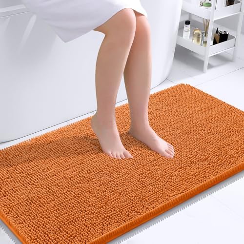OLANLY Bathroom Runner Rugs 40x24, Extra Soft Absorbent Chenille Bath Rugs