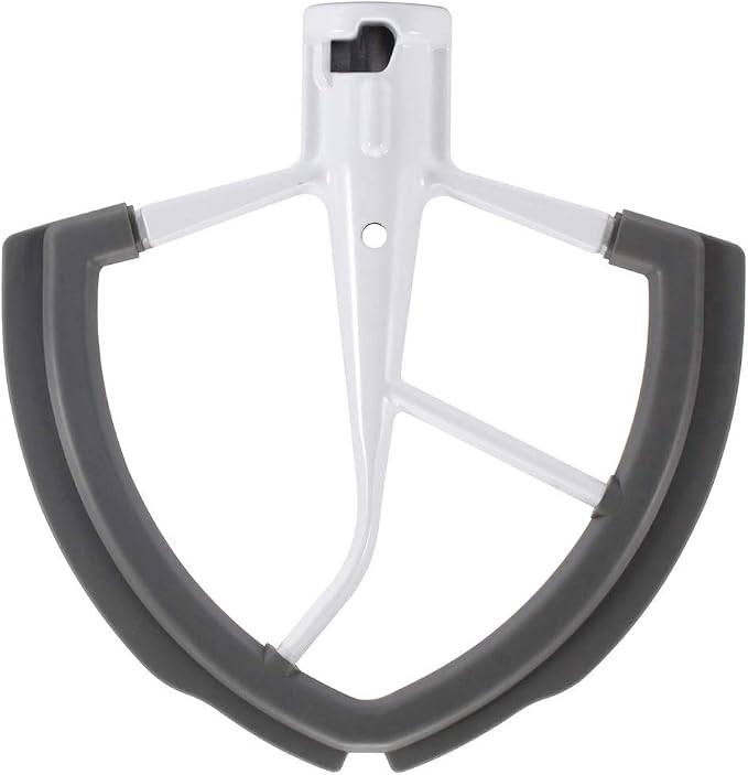 Flex Edge Beater for Kitchen Aid Mixer 6 Quart Bowl-Lift Stand Mixer Bowls, 6 QT Flat Edge Beater with Flexible Silicone Edges Bowl Scraper