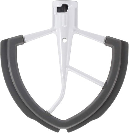 Flex Edge Beater for Kitchen Aid Mixer 6 Quart Bowl-Lift Stand Mixer Bowls, 6 QT Flat Edge Beater with Flexible Silicone Edges Bowl Scraper