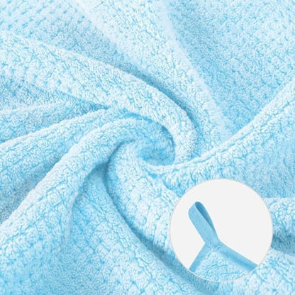 MaopaoBeauty 6 Pack Washcloth Set - Quick Drying & Absorbent Microfiber Gym Towels 13x13 inches - Lightweight & Thin Yoga Towels - Multi-Purpose Camping Towels for SPA, Hotel & Bathroom, Light Blue