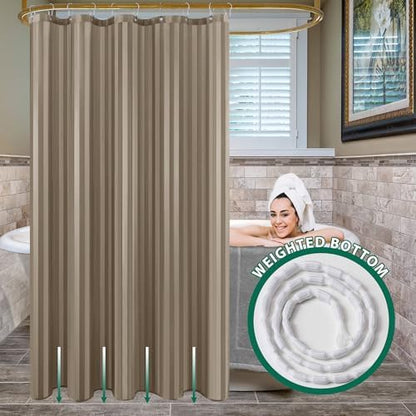 Fabric Shower Curtain Liner 72x72 Inch-Standard Size Cloth Shower Liners