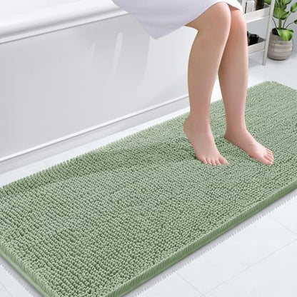 OLANLY Bathroom Runner Rugs 59x24, Extra Soft Absorbent Chenille Bath Rugs
