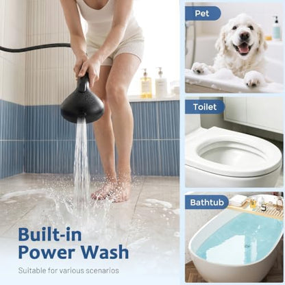 MakeFit Dual Filtered Rain Shower Head Combo, High Pressure Handheld Shower Head with Adjustable Bar - Rainfall Shower Head And Showerhead with Filter for Hard Water - Removes Chlorine