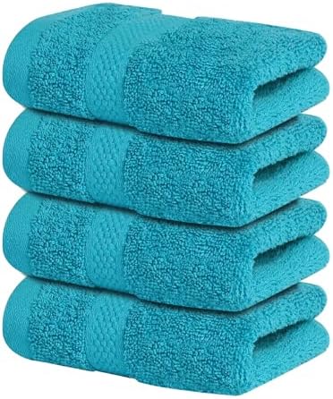 Infinitee Xclusives 100% Cotton Luxury Wash Cloths for Showering - 4 Pack