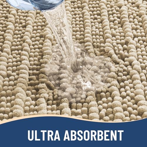 Arotive Bathroom Rugs Mat 30x20, Soft Absorbent Chenille Shaggy Bath Mat