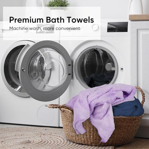 HOMEXCEL 6PK Bath Towel Set, 24x48 in, Absorbent&Quick Dry Towels for Hotel