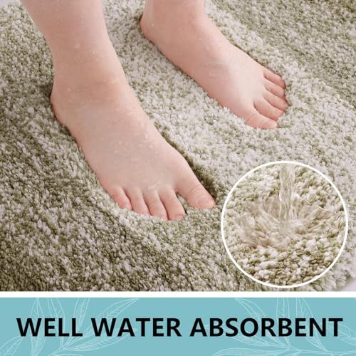 Arotive Microfiber Bathroom Rugs, Shaggy Soft Absorbent Bath Rug, 44x24